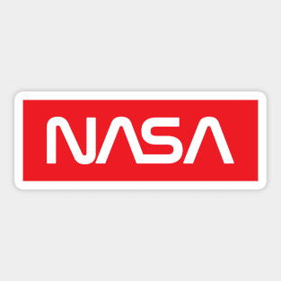 NASA Box Logo - Red 2 Sticker